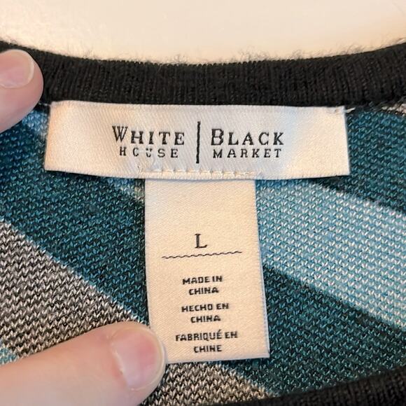 White House Black Market Striped Tunic Sweater - Picture 6 of 8